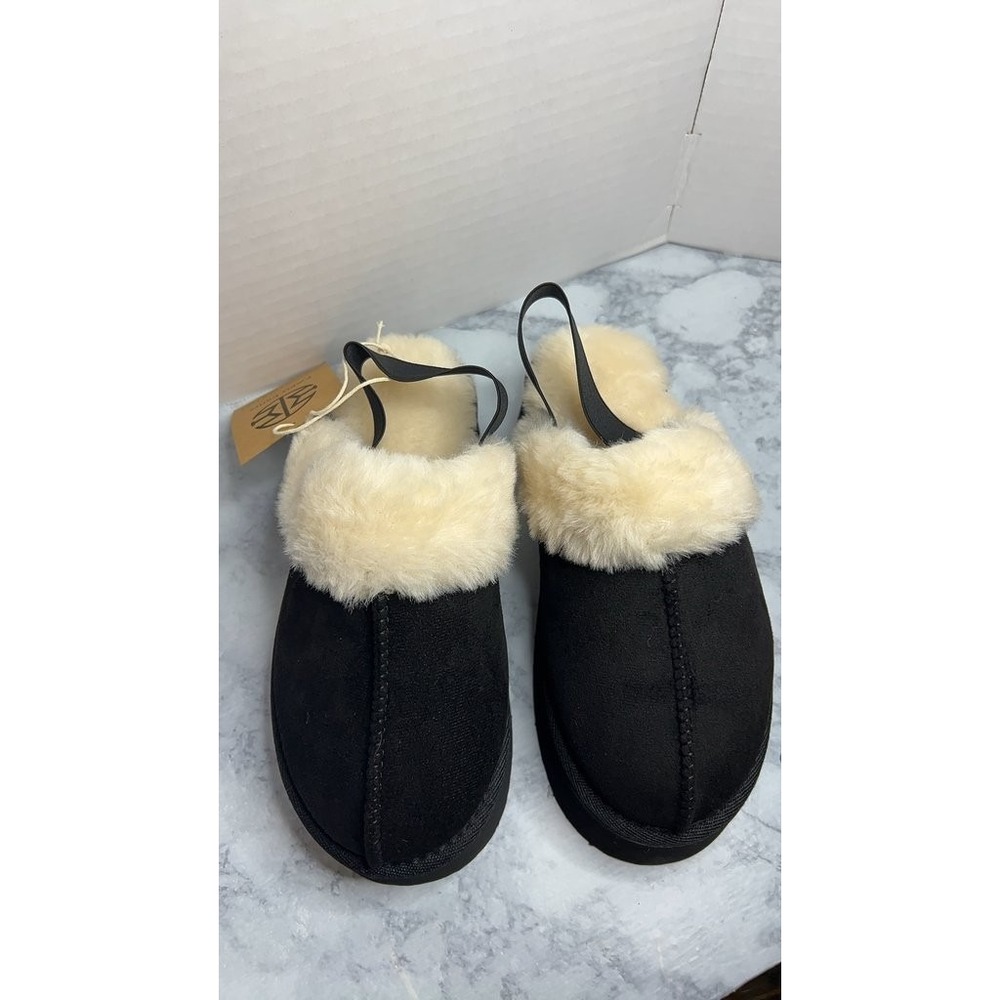 Platform Slippers with Memory Foam, Size 7